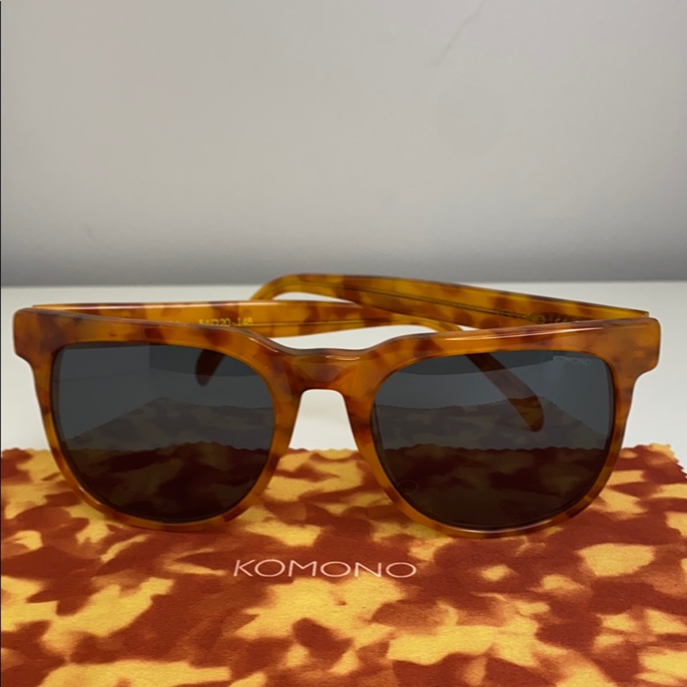 Komono sunglasses NEW brown orange tortoise Riviera Caramel Demi - Picture 9 of 16